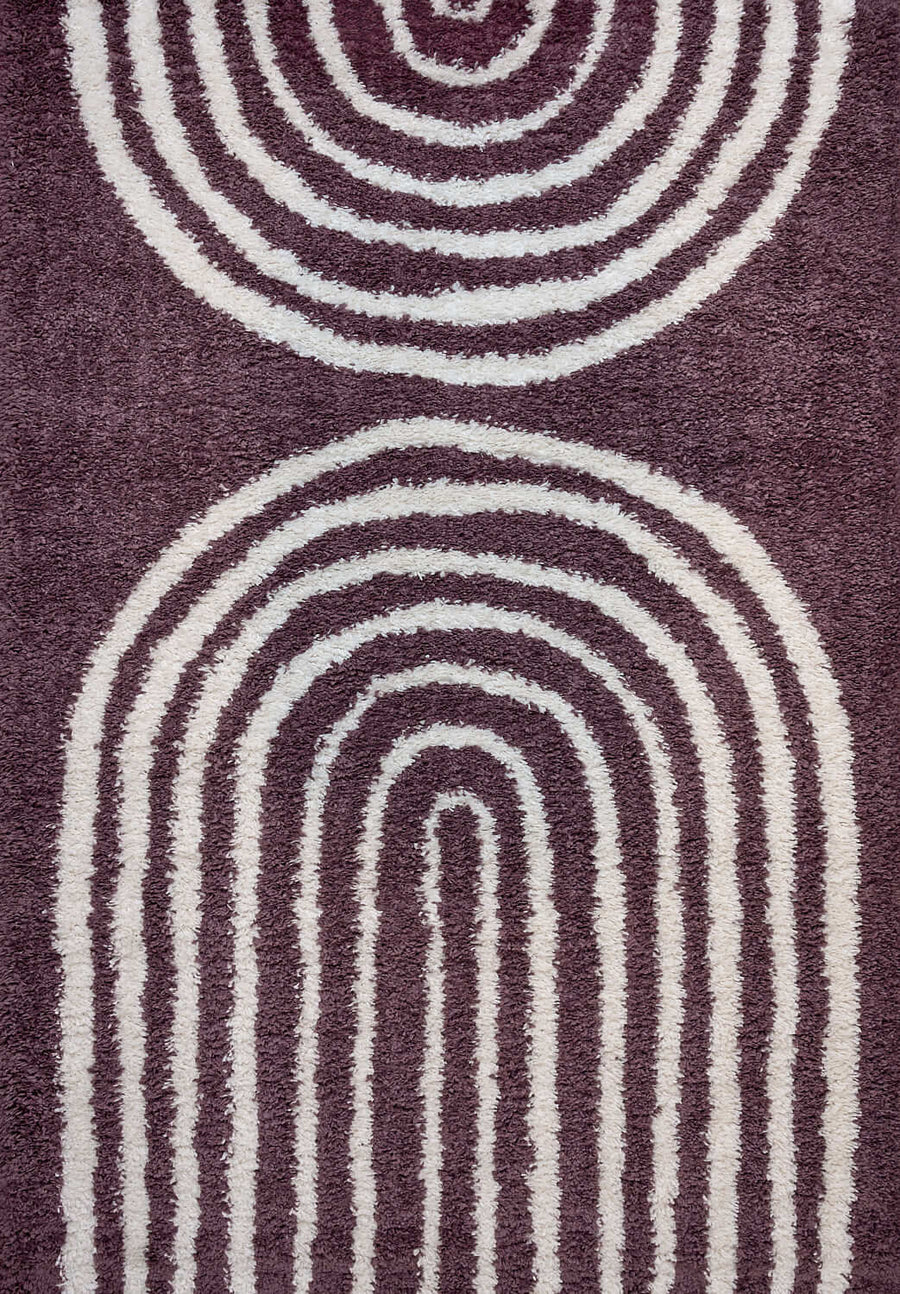 Moodi Shaggy Purple Rug, 30 mm soft & durable pile, warmth underfoot, scandinavian design | THE RUGS