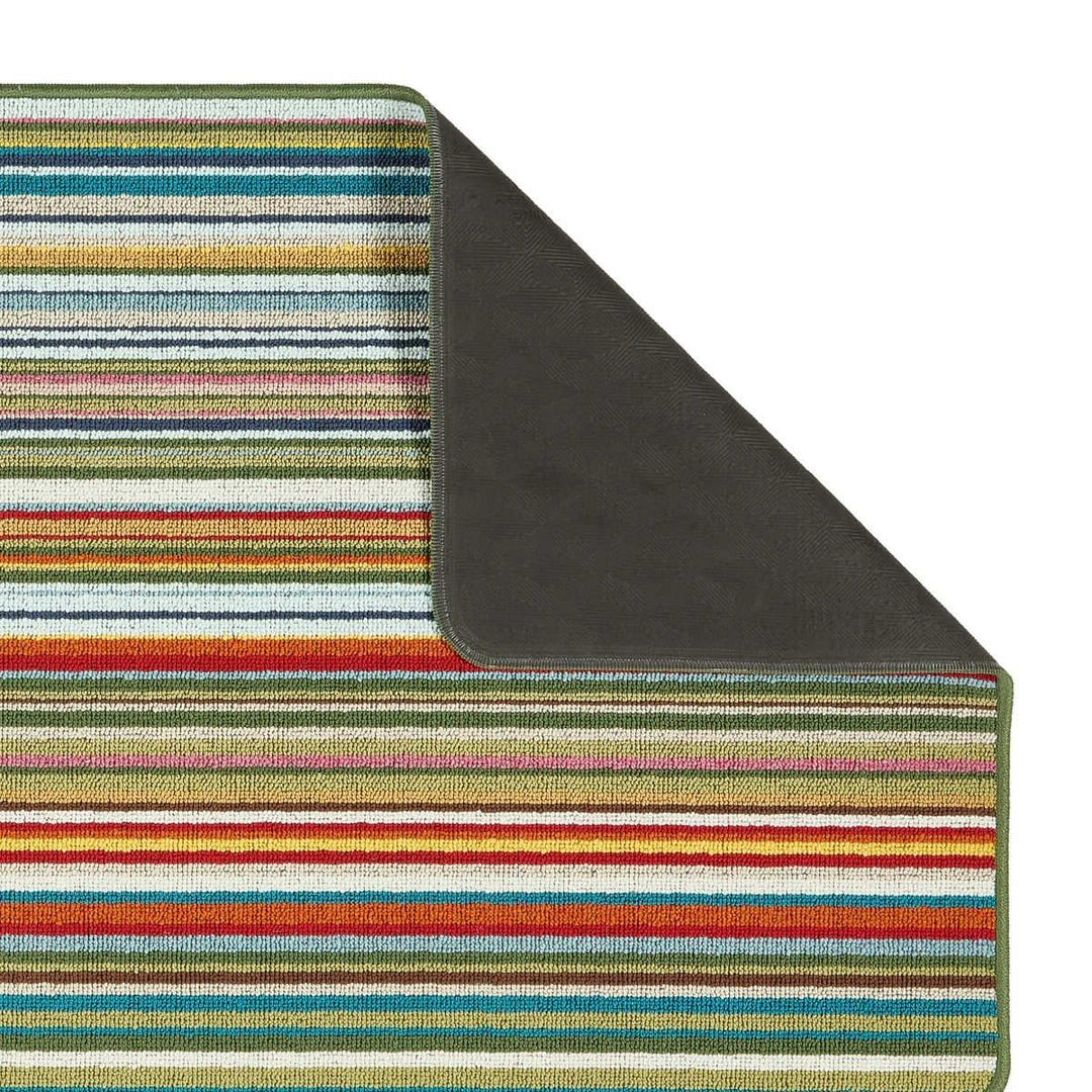 Green Multi Rug The Rugs Candy Multi Green Striped Mat - Stylish & Durable