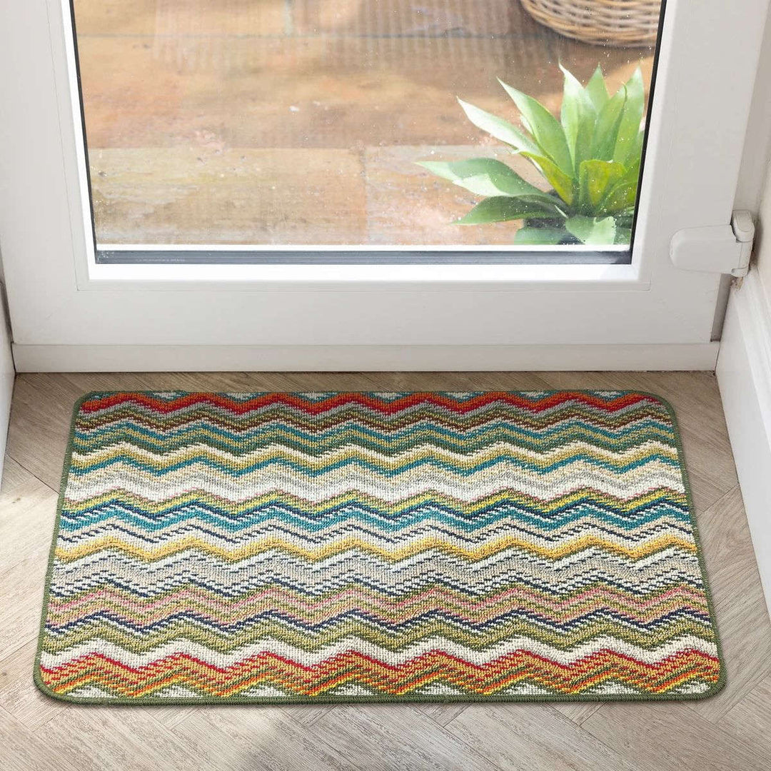 Candy Multi Green Patterned Mat