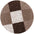 Shaggy Rug Geometric Design Brown