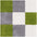 Geometric Design Thick Shaggy Area Rugs Green