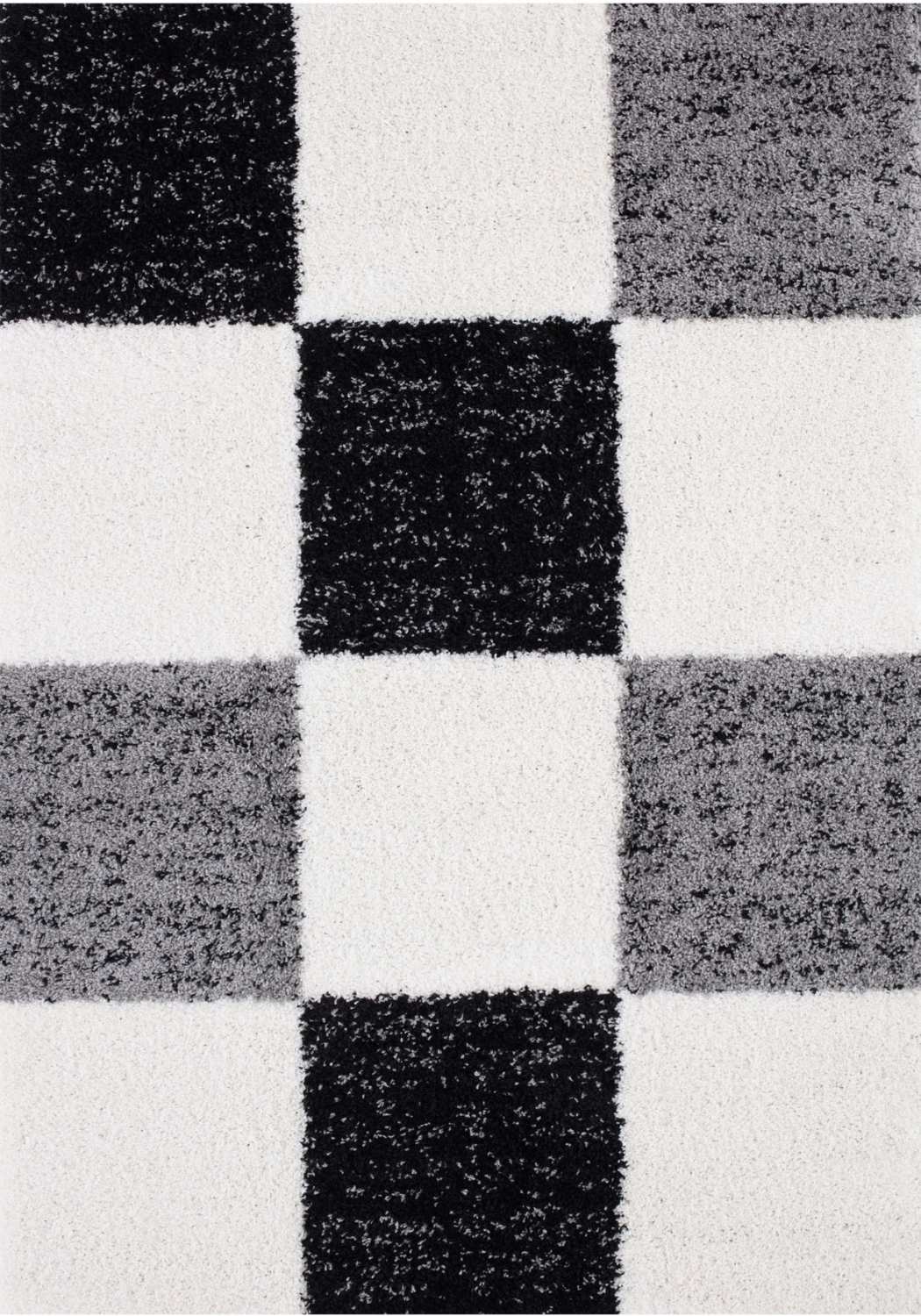 Geometric Design Thick Shaggy Area Rugs Grey