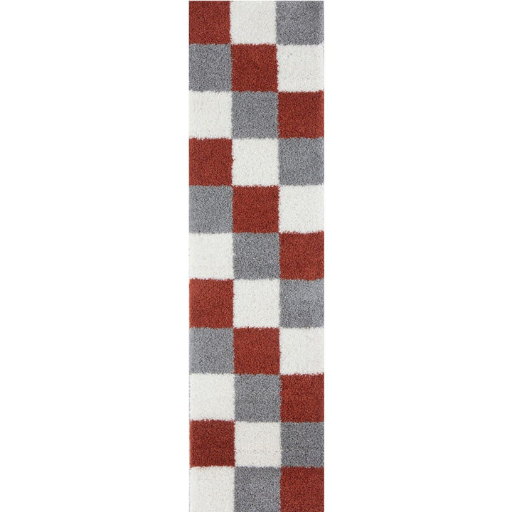 Geometric Design Thick Shaggy Area Rugs Terra