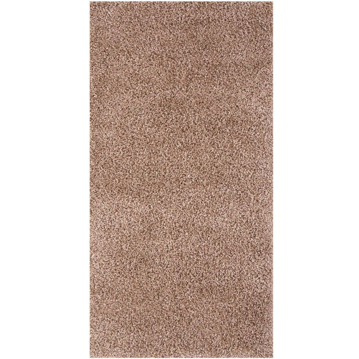 Beige colour Shaggy rug Plain design thick pile, non-shedding.