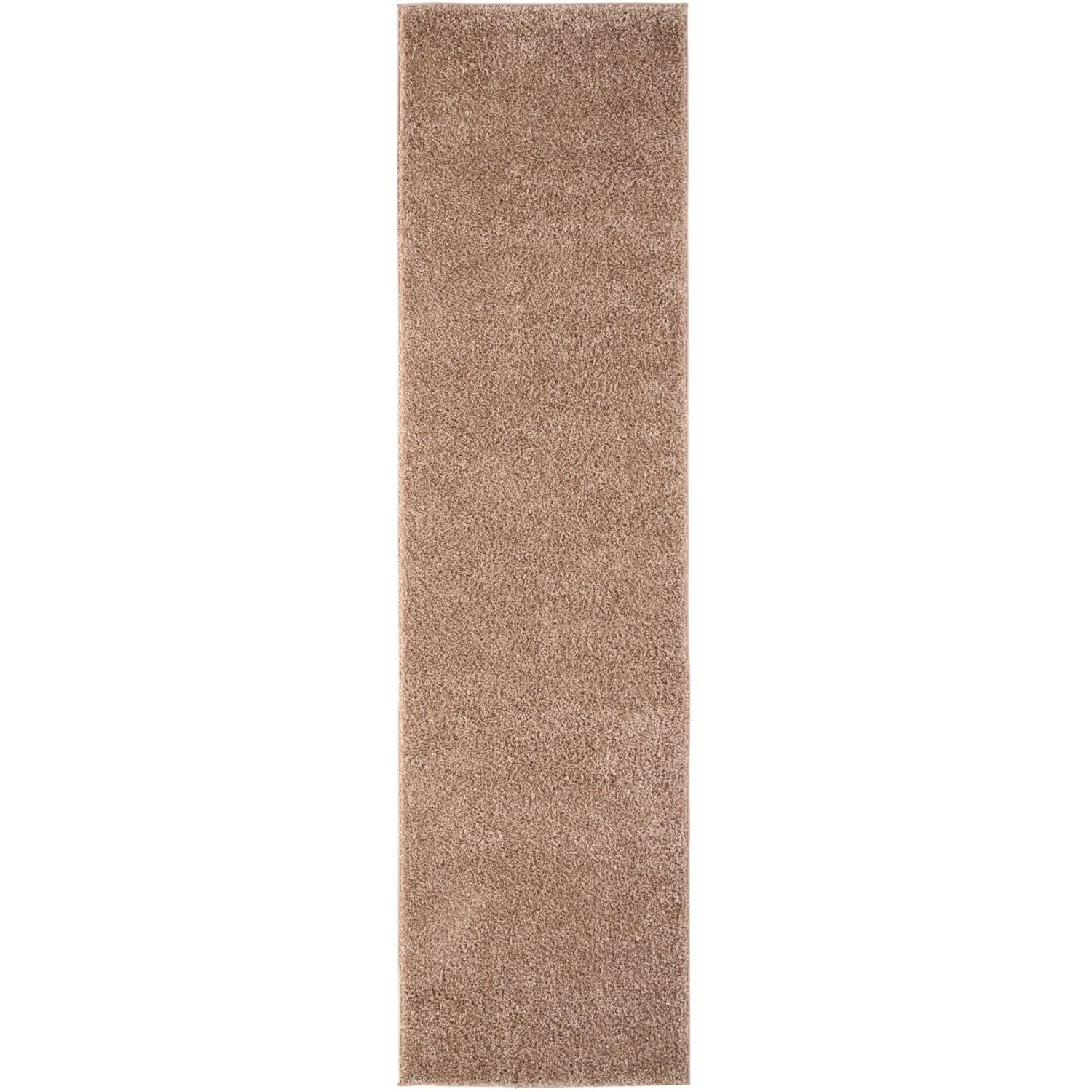 Beige colour Shaggy rug Plain design thick pile, non-shedding.