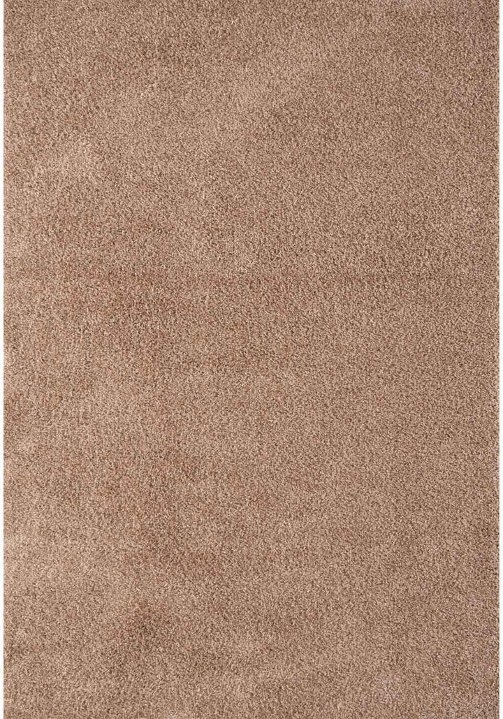 Beige colour Shaggy rug Plain design thick pile, non-shedding.