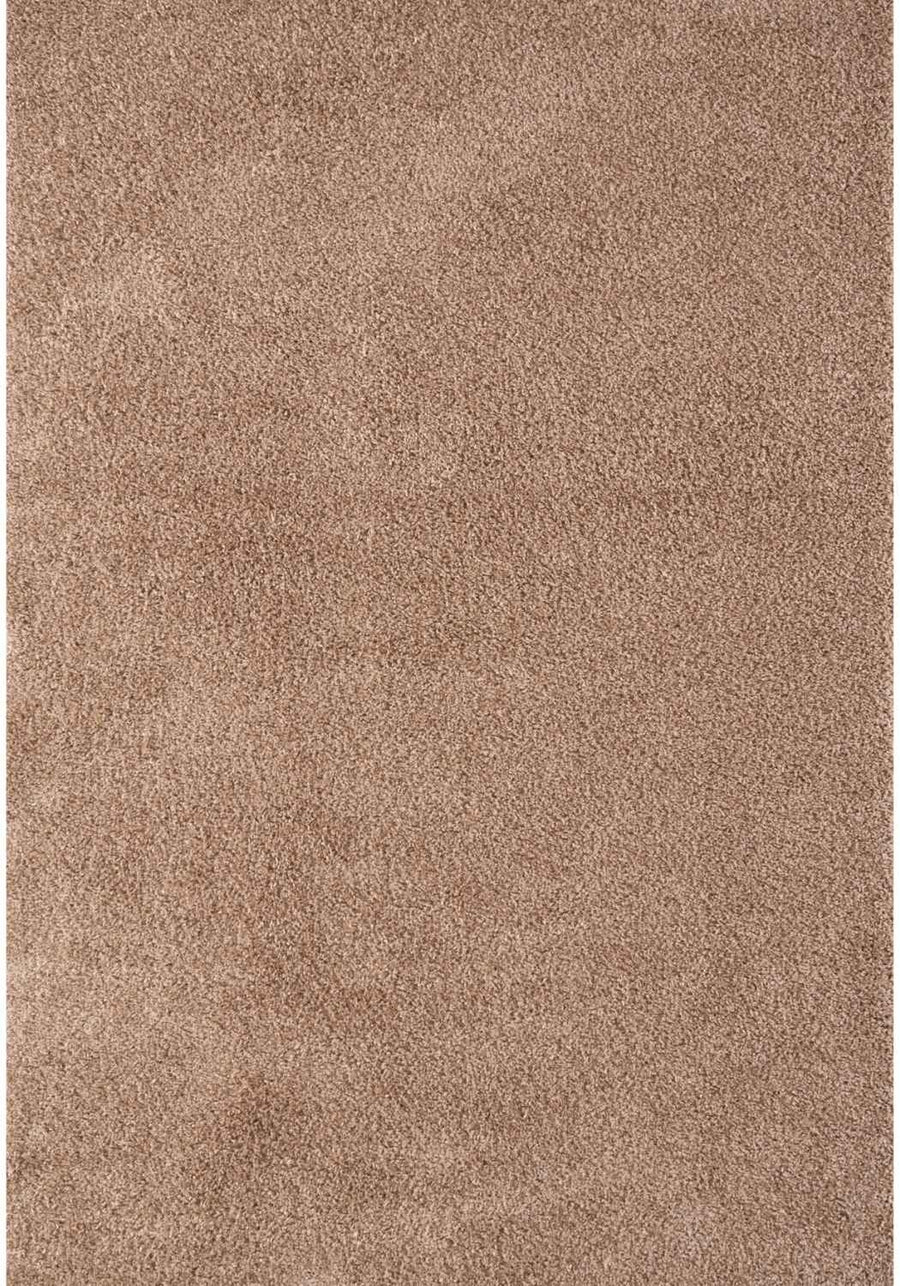 Beige colour Shaggy rug Plain design thick pile, non-shedding.