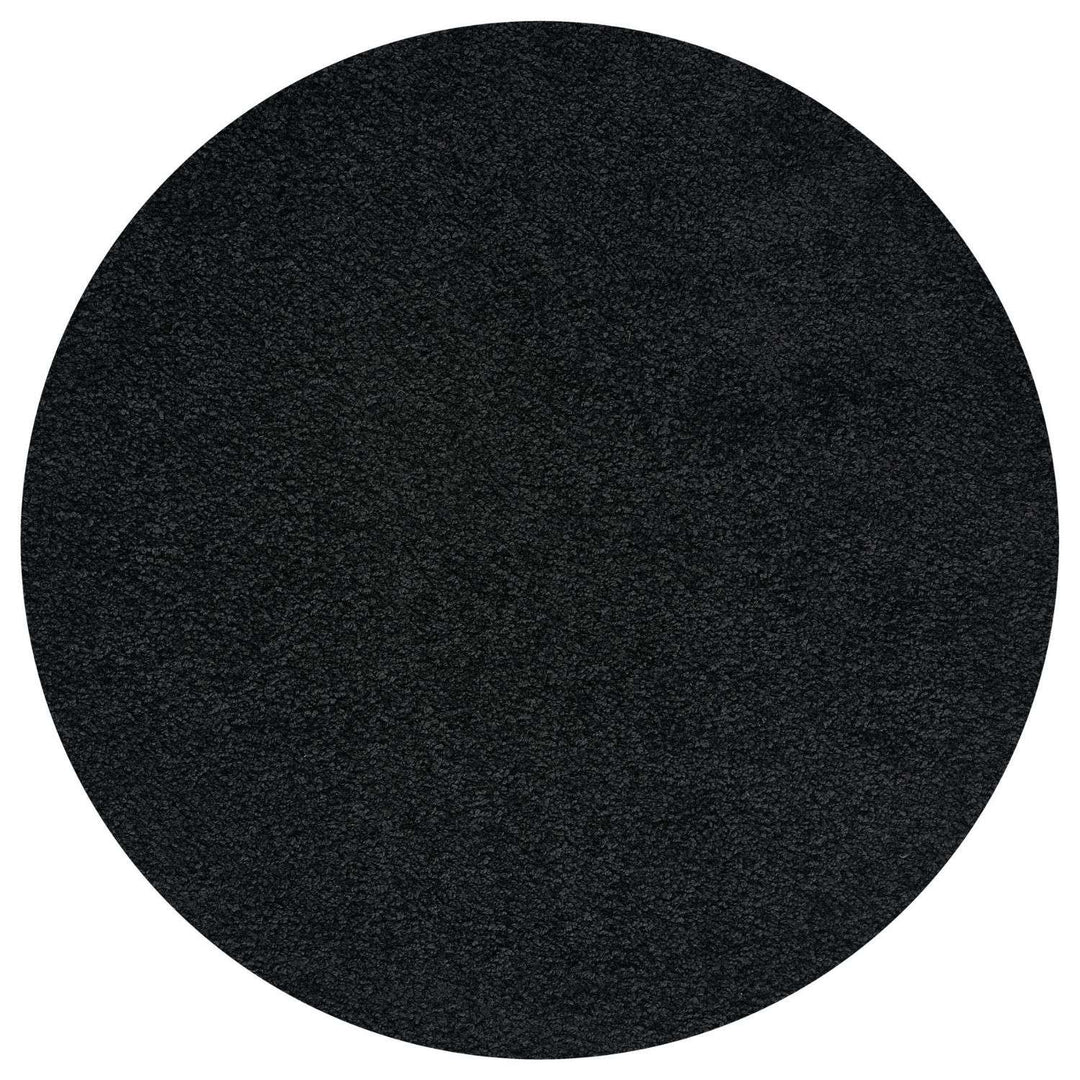 Black shaggy Rug Plain design thick pile, high quality, soft & durable.