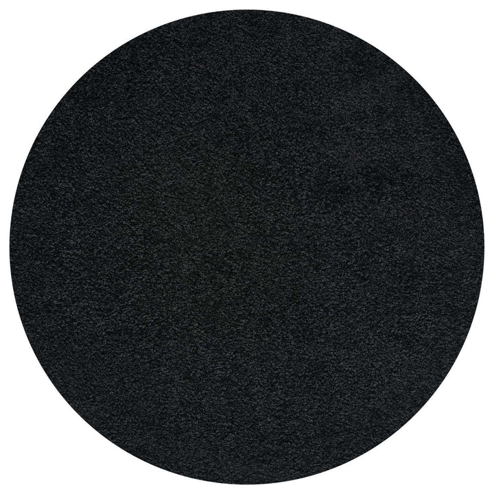 Black shaggy Rug Plain design thick pile, high quality, soft & durable.