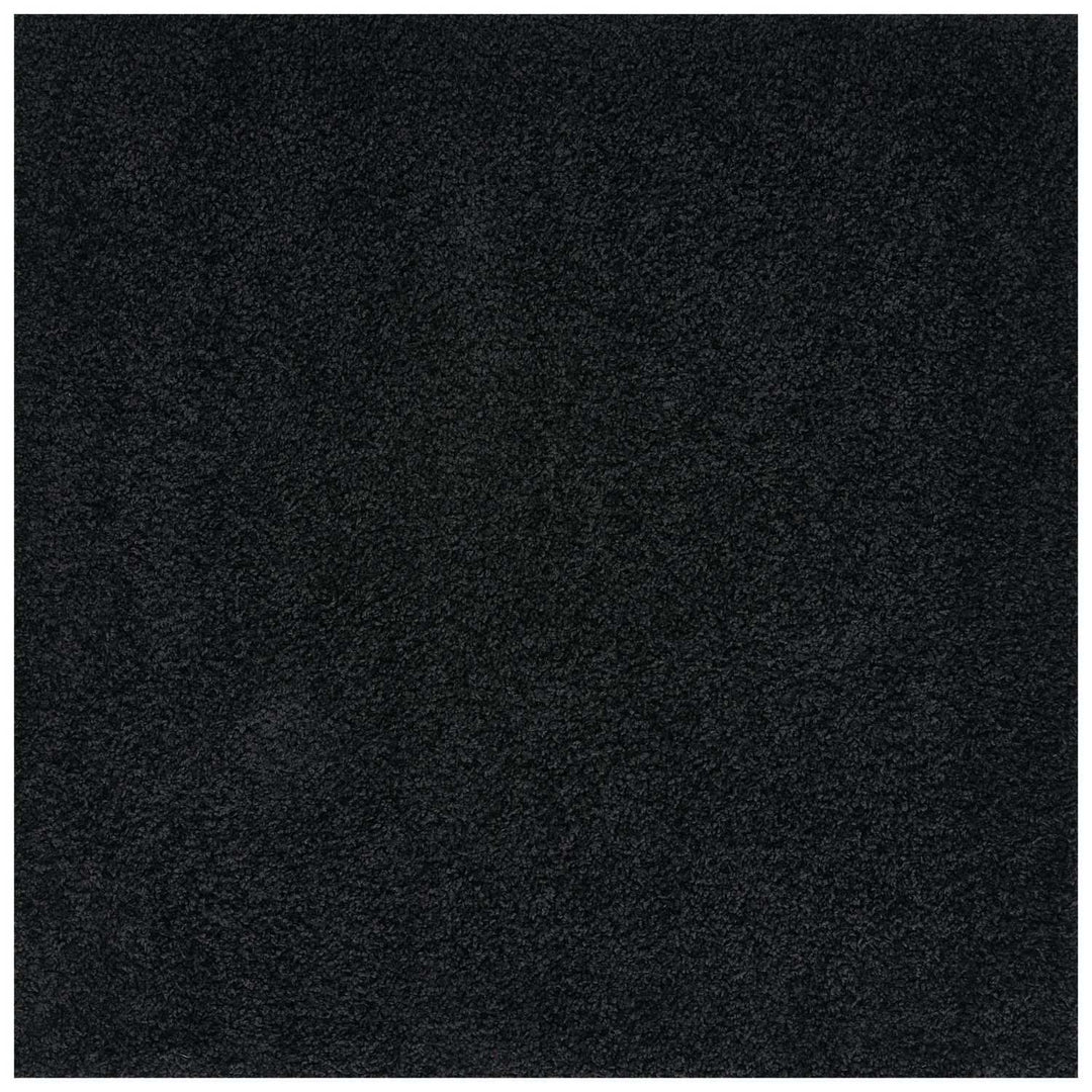 Black shaggy Rug Plain design thick pile, high quality, soft & durable.