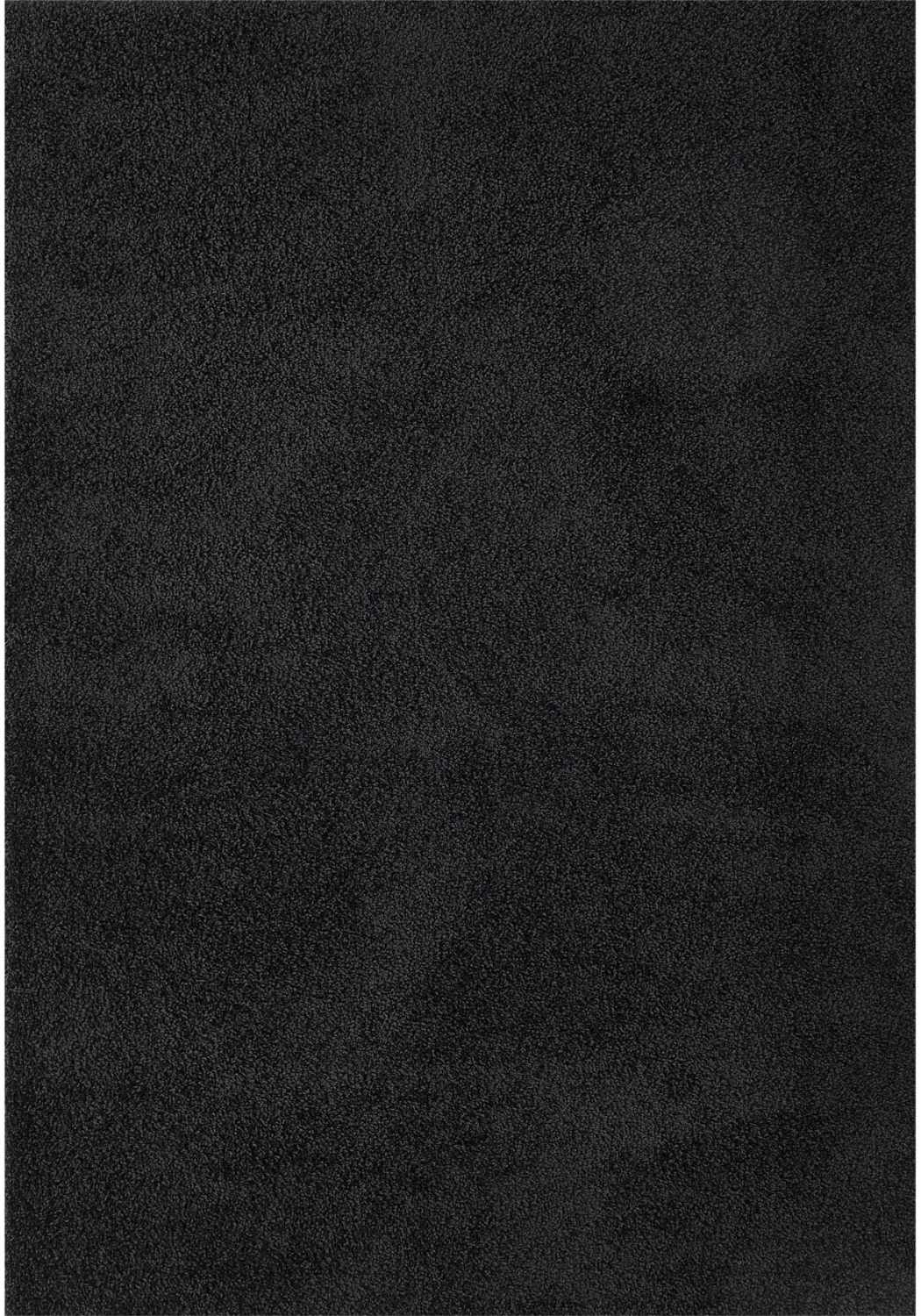 Black shaggy Rug Plain design thick pile, high quality, soft & durable.