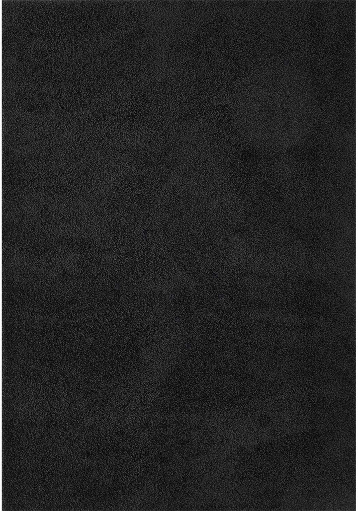 Black shaggy Rug Plain design thick pile, high quality, soft & durable.