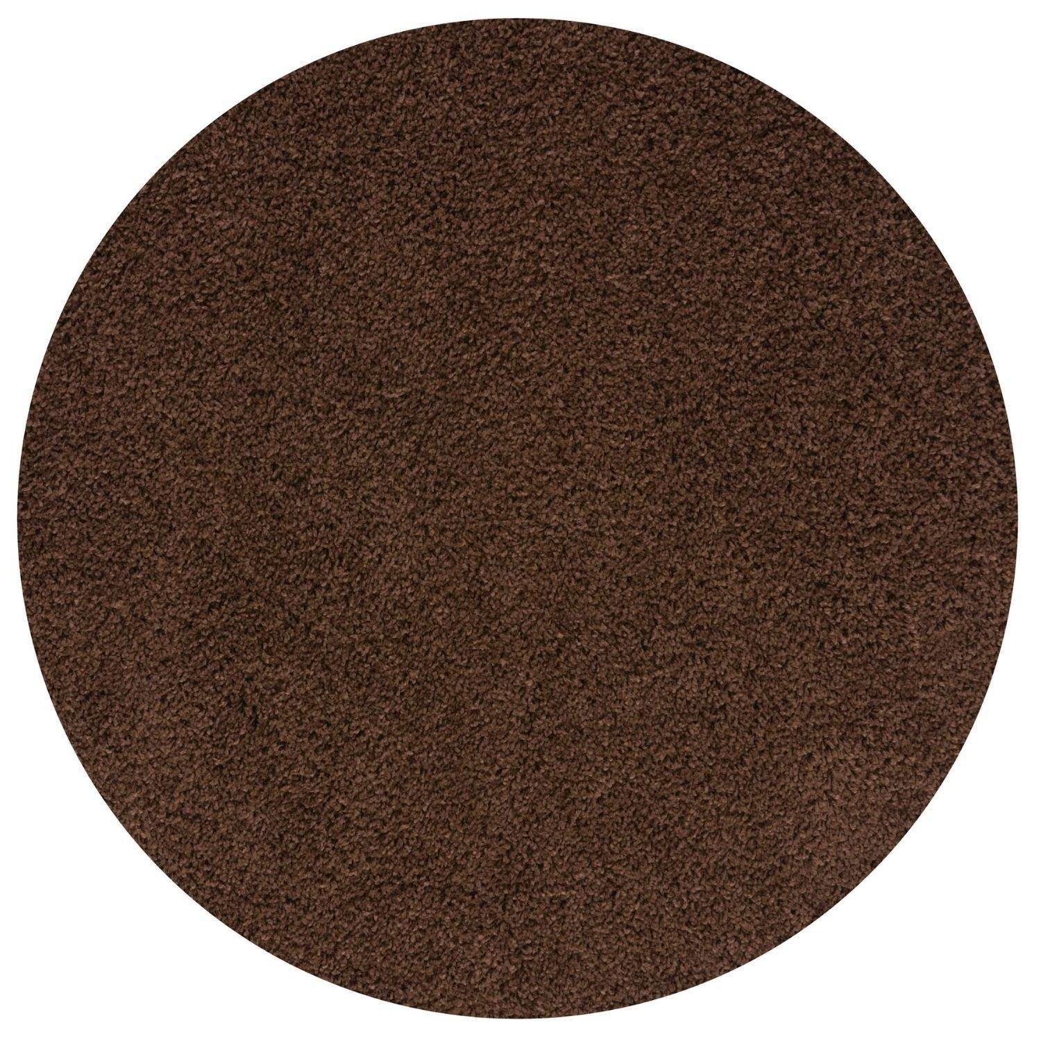 Shaggy Rug Plain Brown non-shedding, high-quality