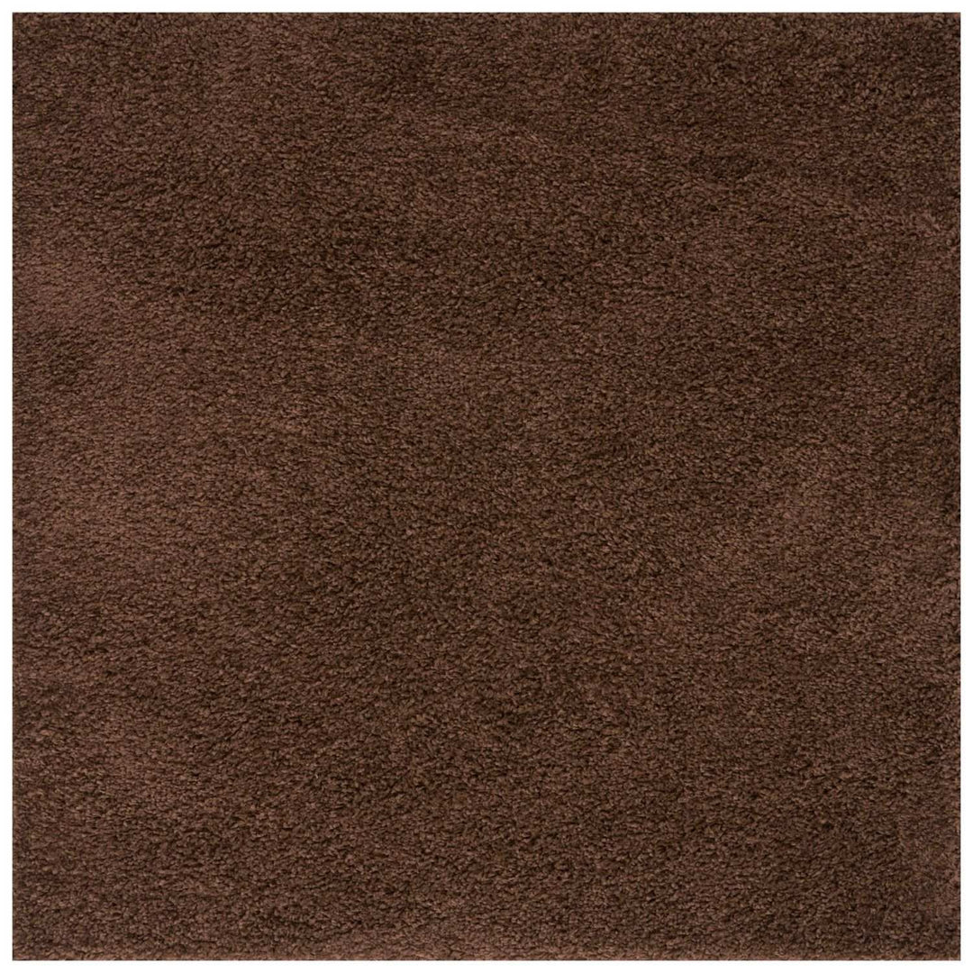Shaggy Rug Plain Brown non-shedding, high-quality