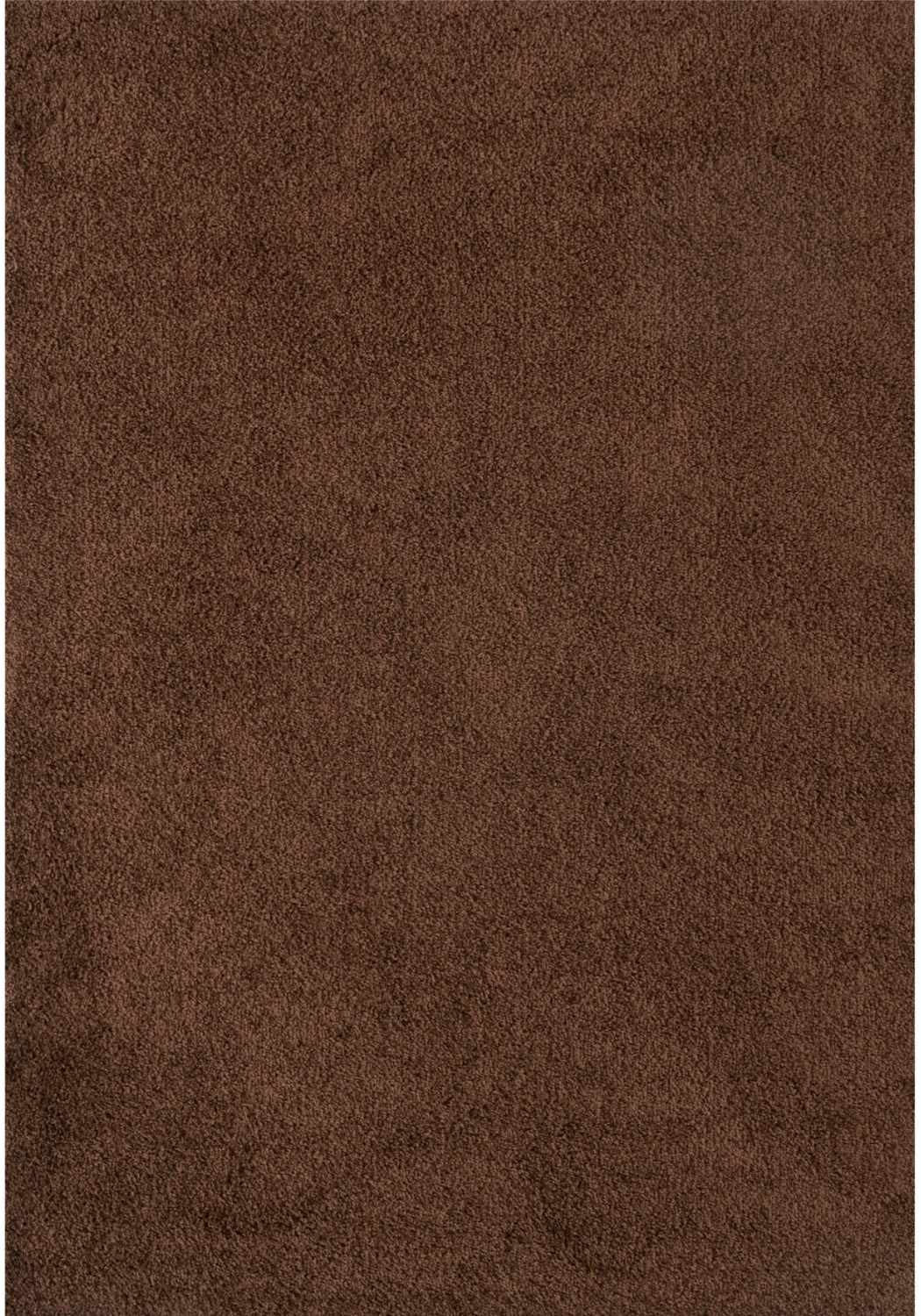 Premium Shaggy Rug Plain Brown Rectangle Shape | The Rugs
