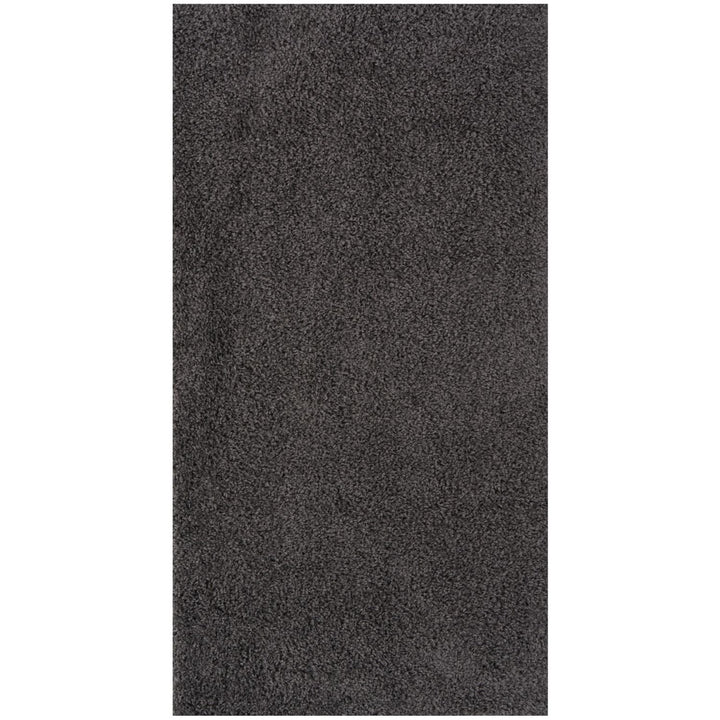 Dark Grey Shaggy Rug High quality Plain Design