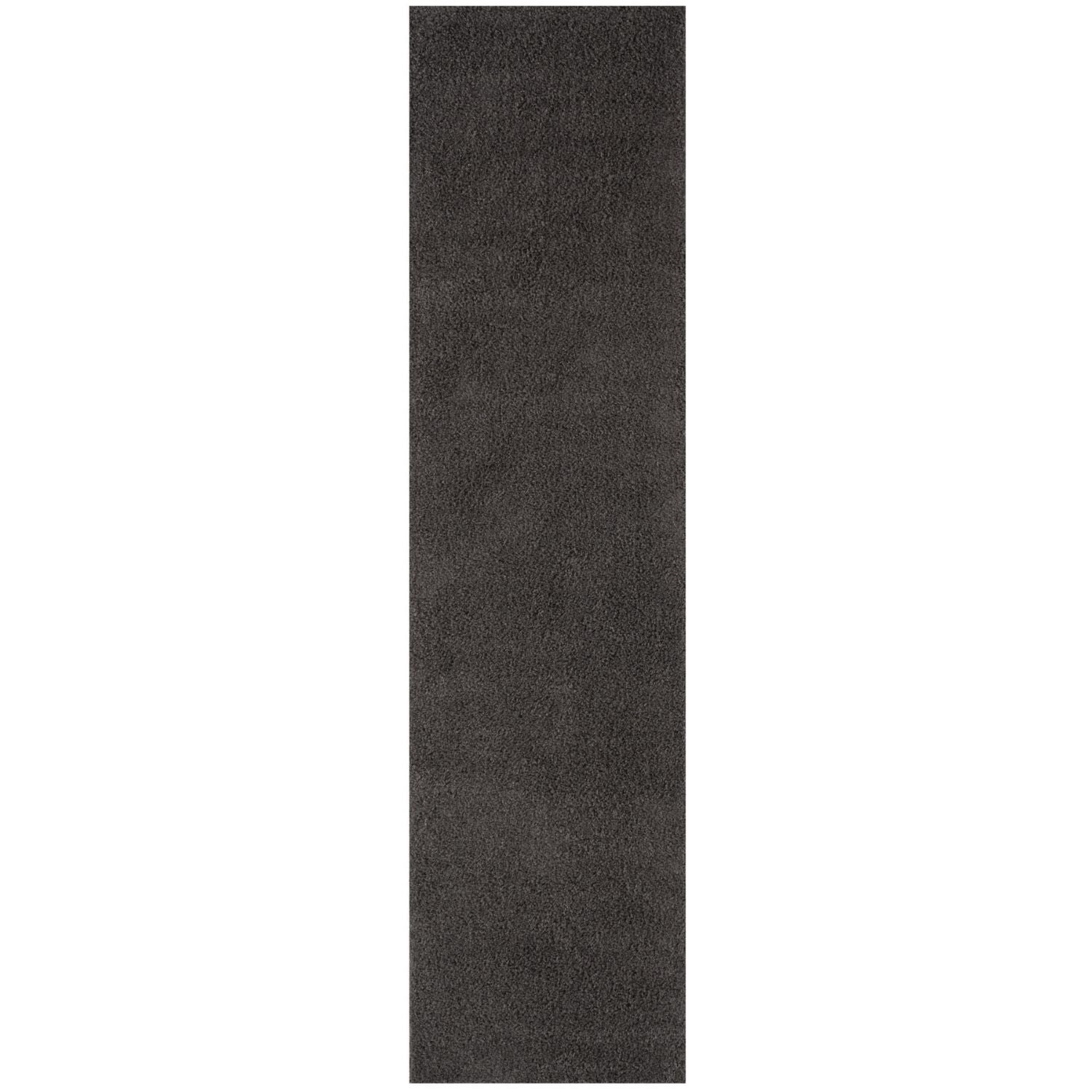 Dark Grey Shaggy Rug High quality Plain Design