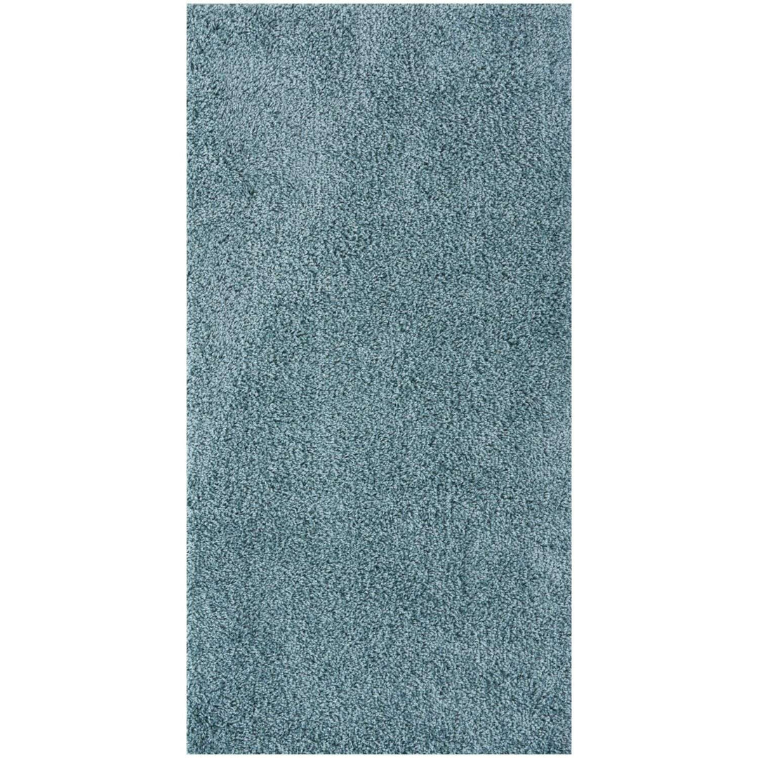 Shaggy duck egg blue rug high quality, thick pile 30 mm, easy to clean.
