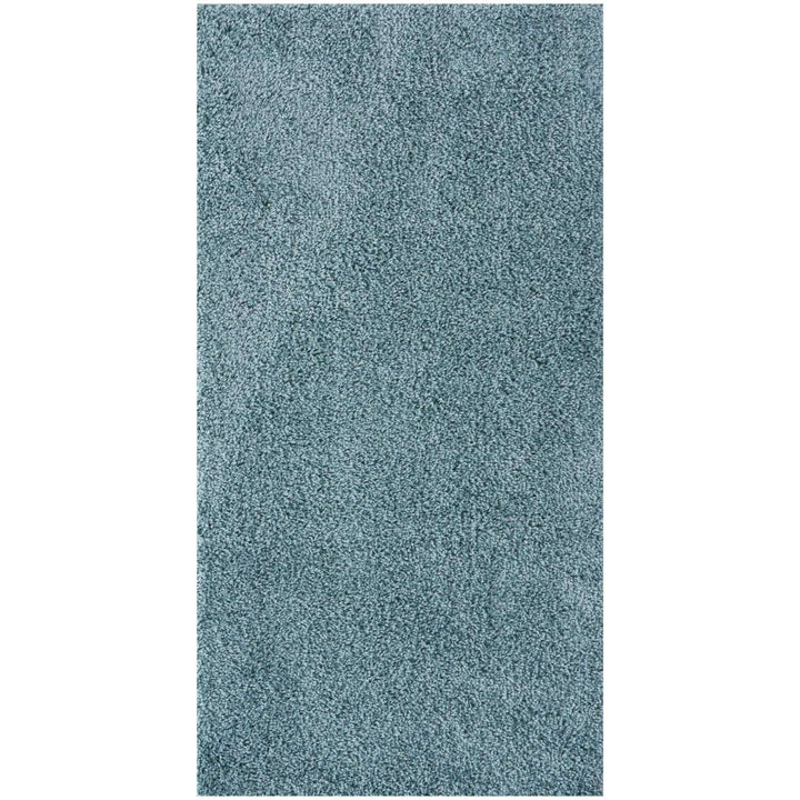 Shaggy duck egg blue rug high quality, thick pile 30 mm, easy to clean.