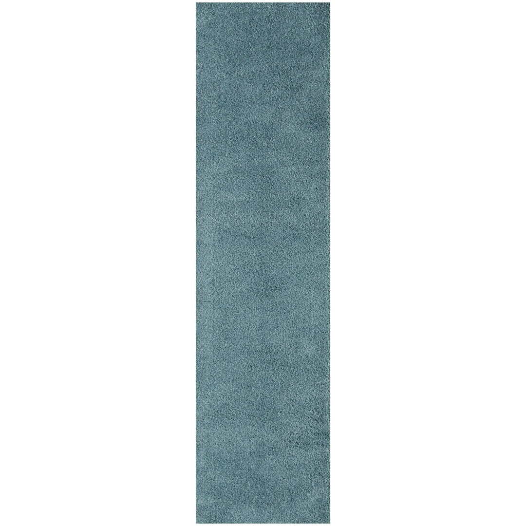 Shaggy duck egg blue rug high quality, thick pile 30 mm, easy to clean.