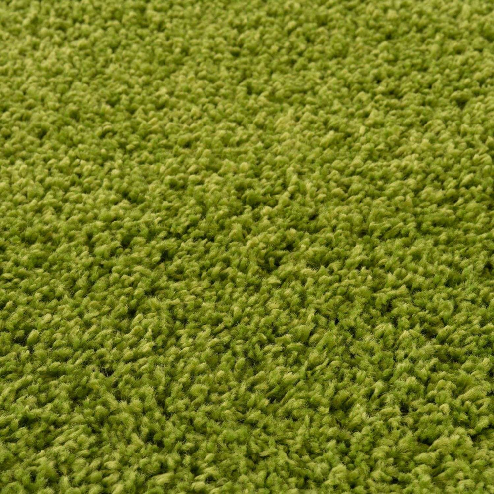 Shaggy Green Rug Soft and Durable, Non-Shedding, High Quality.