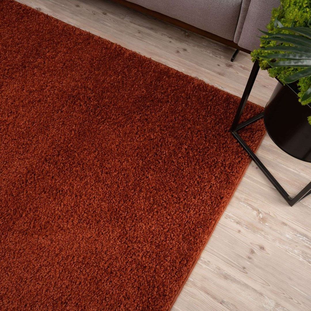 Shaggy Rug Plain Orange ultra soft 30 mm pile, non-shedding