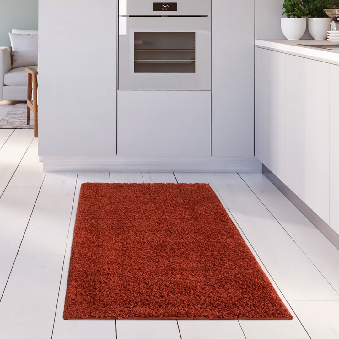 Shaggy Rug Plain Orange ultra soft 30 mm pile, non-shedding