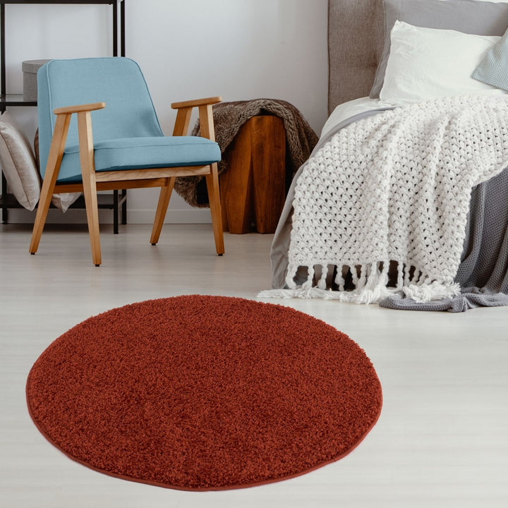 Shaggy Rug Plain Orange ultra soft 30 mm pile, non-shedding