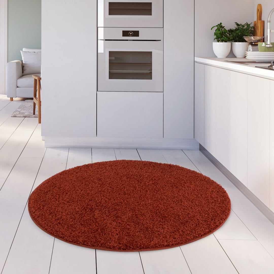Shaggy Rug Plain Orange ultra soft 30 mm pile, non-shedding