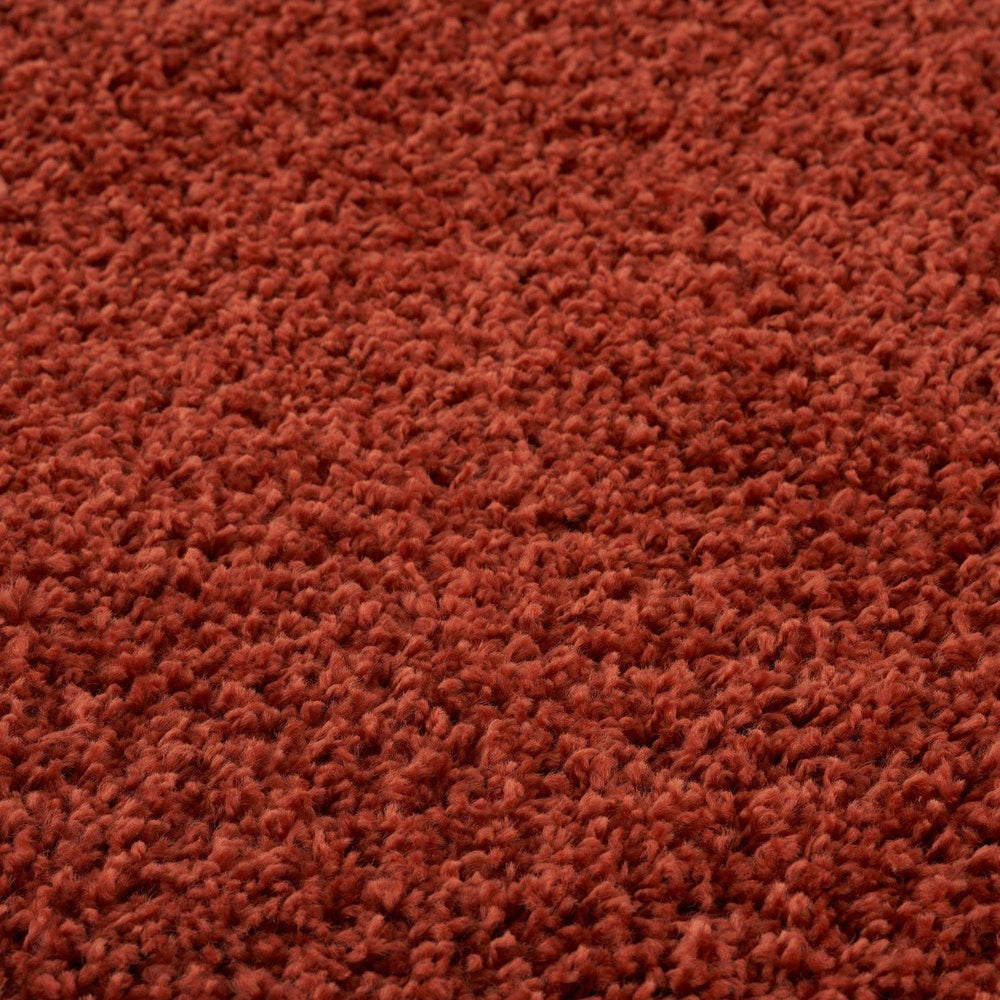 Shaggy Rug Plain Orange non-shedding