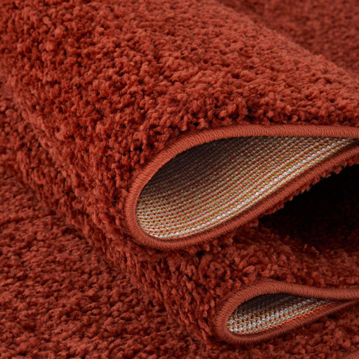 Shaggy Rug Plain Orange ultra soft 30 mm pile, non-shedding