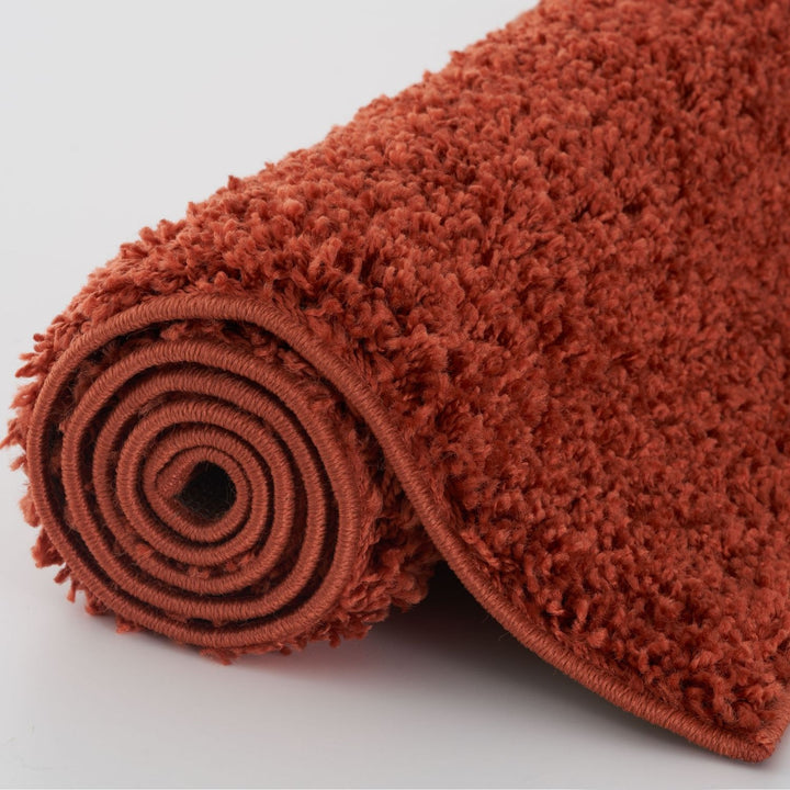 Shaggy Rug Plain Orange ultra soft 30 mm pile, non-shedding