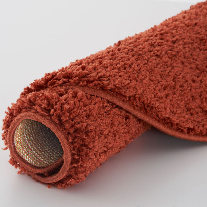 Shaggy Rug Plain Orange ultra soft 30 mm pile, non-shedding