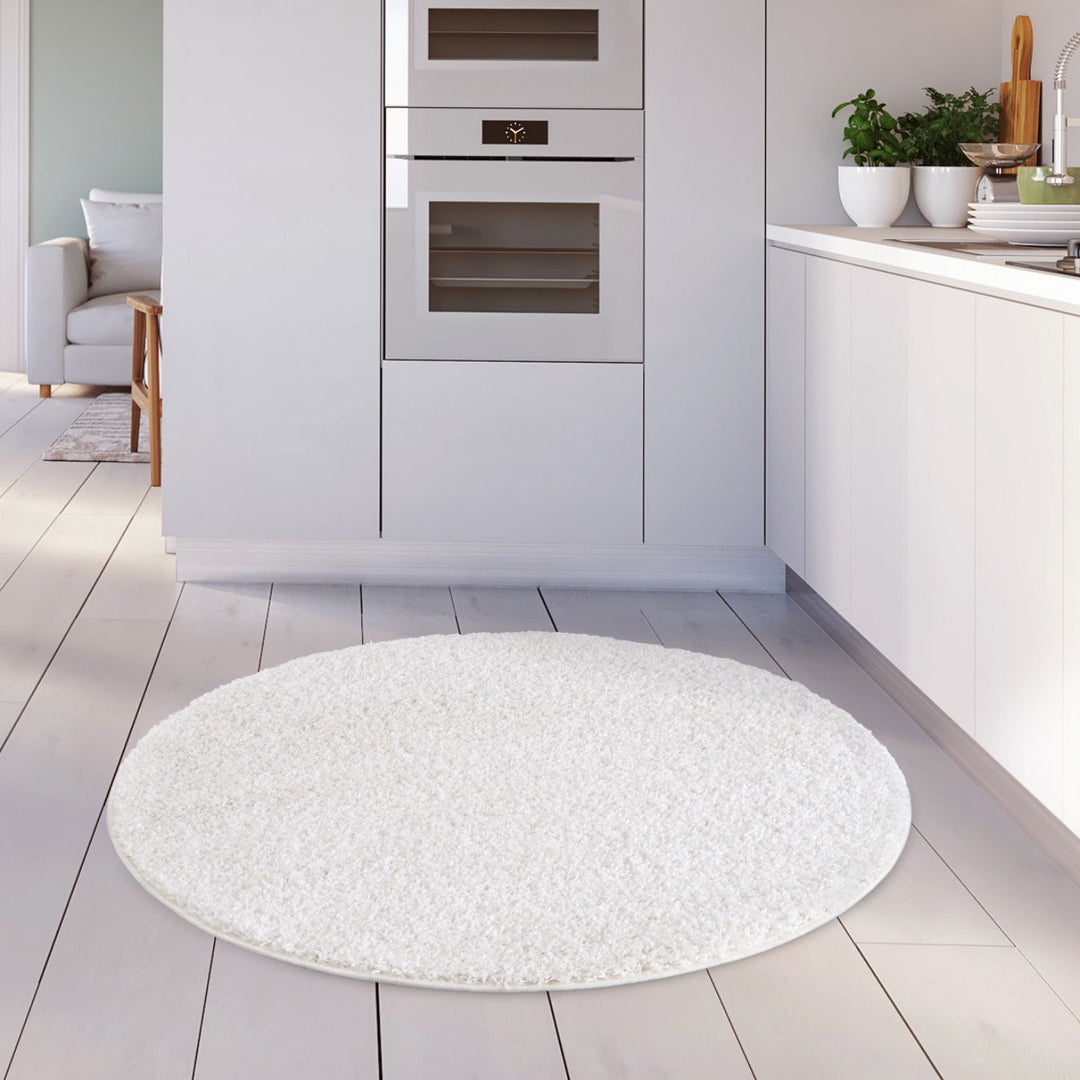 Shaggy Rug Plain White high quality, non-shedding