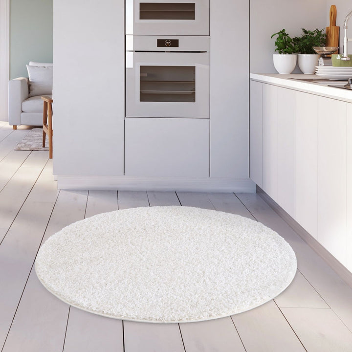 Shaggy Rug Plain White high quality, non-shedding