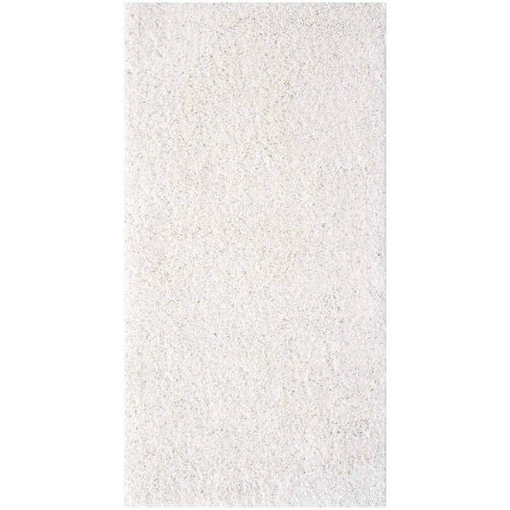 Shaggy Rug Plain White high quality, non-shedding