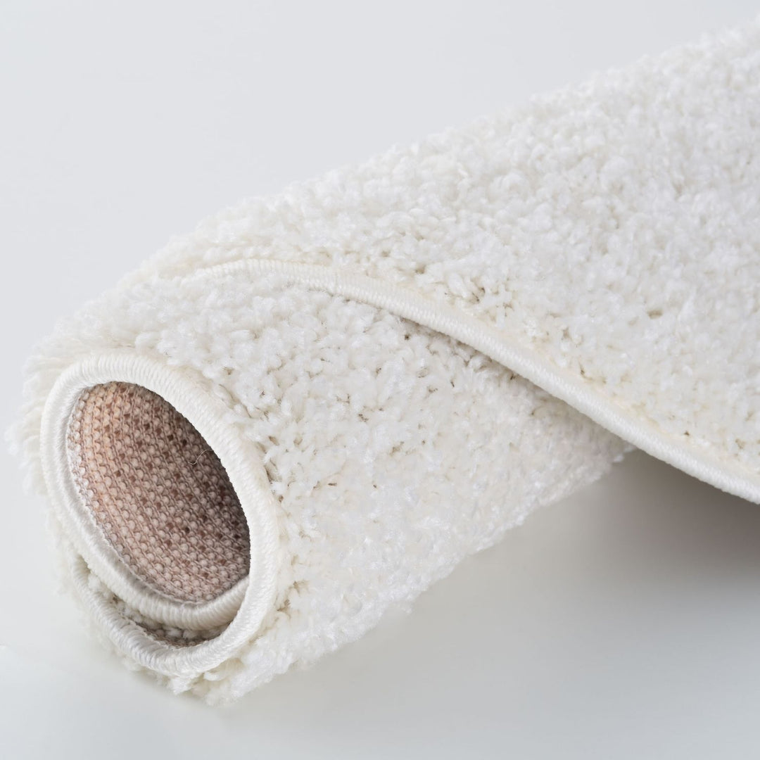 Shaggy Rug Plain White high quality, non-shedding