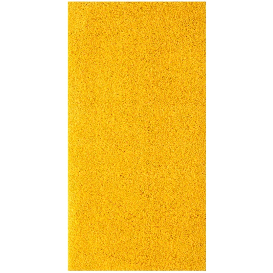 Shaggy Rug Plain Yellow high quality, non-shedding