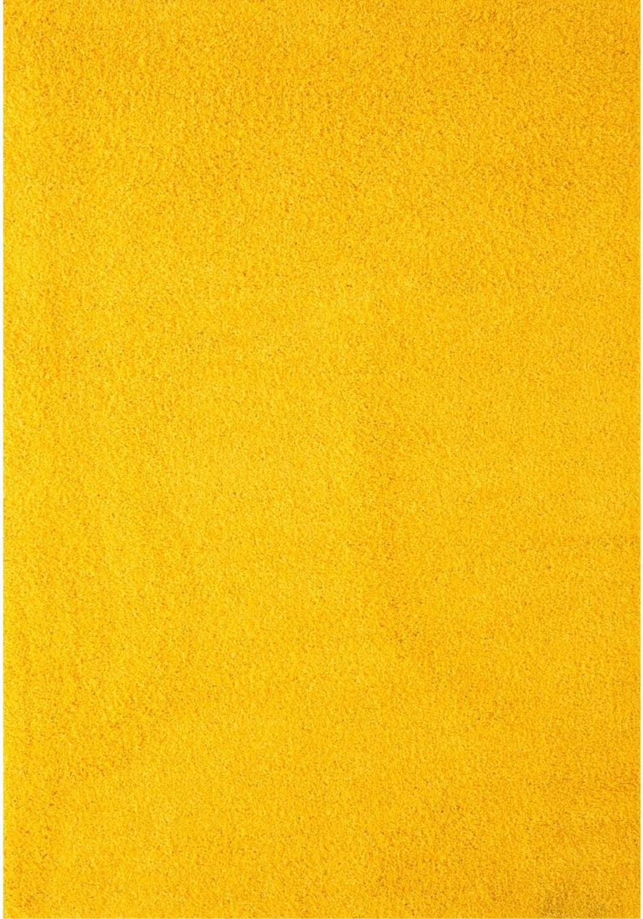 Shaggy Rug Plain Yellow high quality, non-shedding