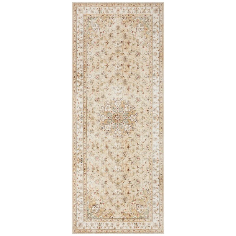 Nain Oriental-Optic Golden Yellow Rug – Vintage Medallion
