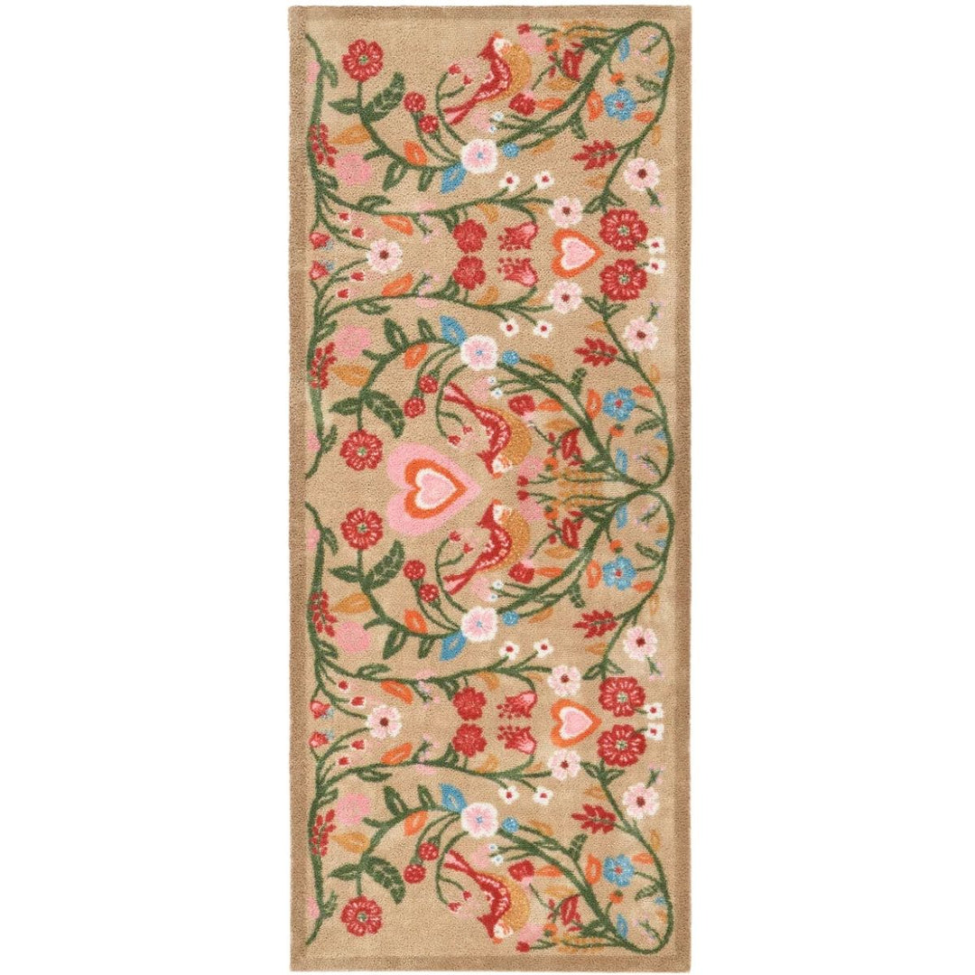 Nature Trailing Botanical Beige mat Washable Non-slip Doormat