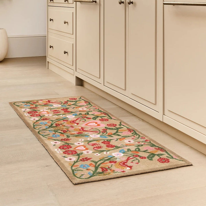 Nature Trailing Botanical Beige mat Washable Non-slip Doormat
