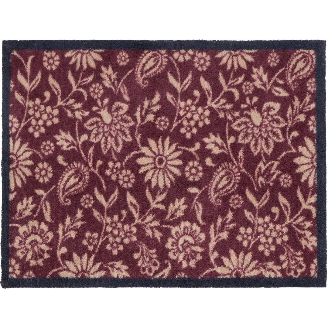 Nature Trailing Botanical Red mat Washable Non-slip Doormat