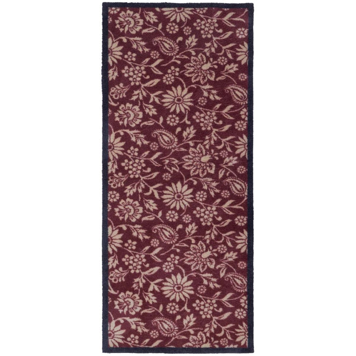 Nature Trailing Botanical Red mat Washable Non-slip Doormat