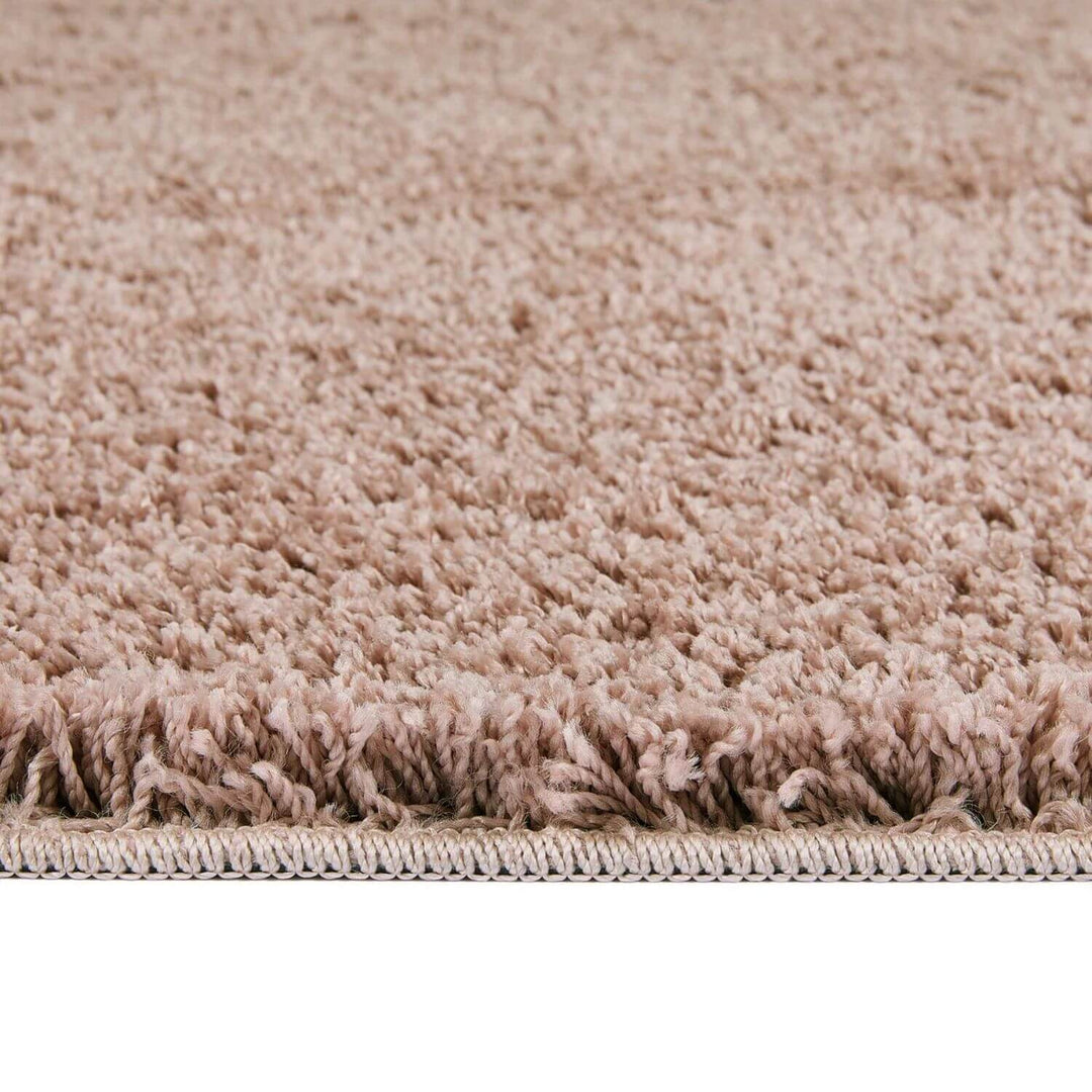 Washable Nude Pink Shaggy Rug | Stain-Resistant | The Rugs