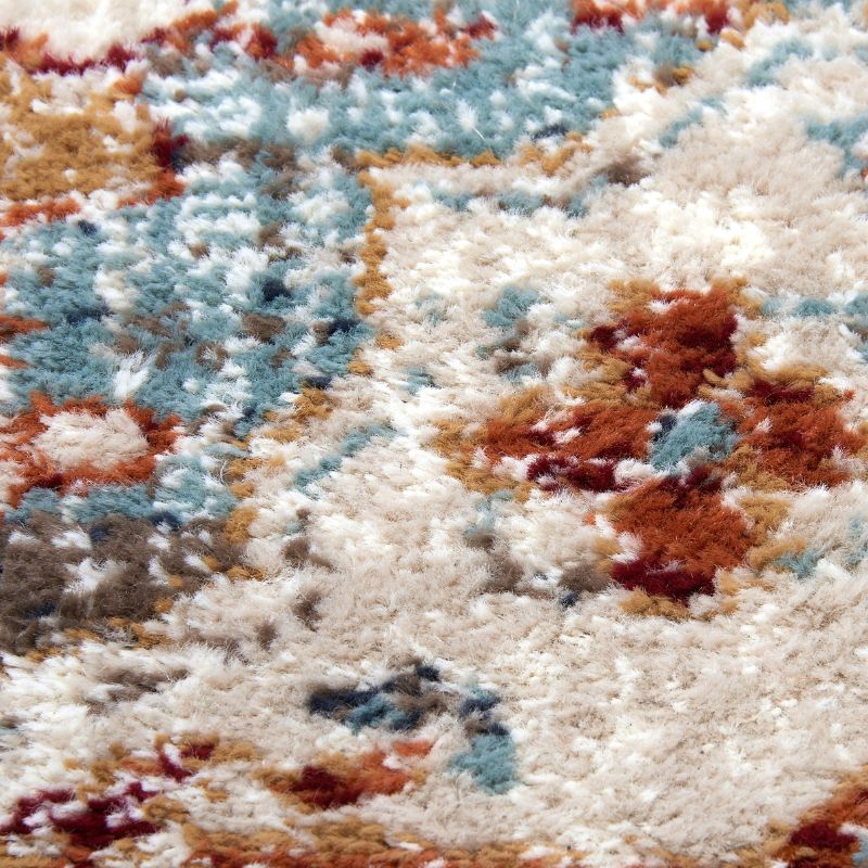 Short Pile Rug Strozzi Oriental Bordered Design