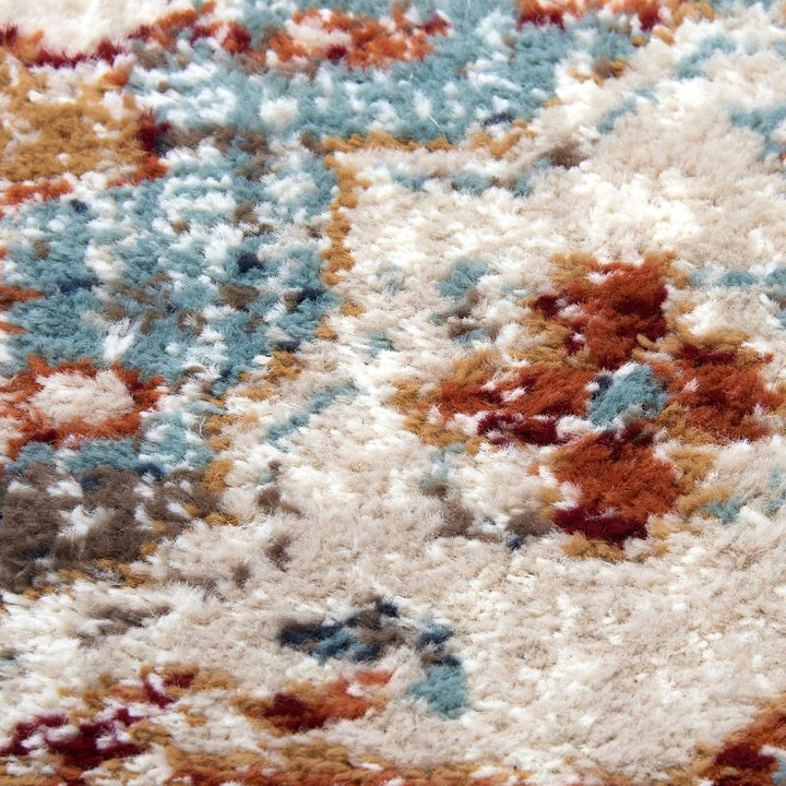 Short Pile Rug Strozzi Oriental Bordered Design
