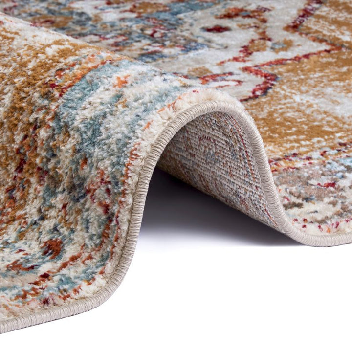 Short Pile Rug Strozzi Oriental Bordered Design