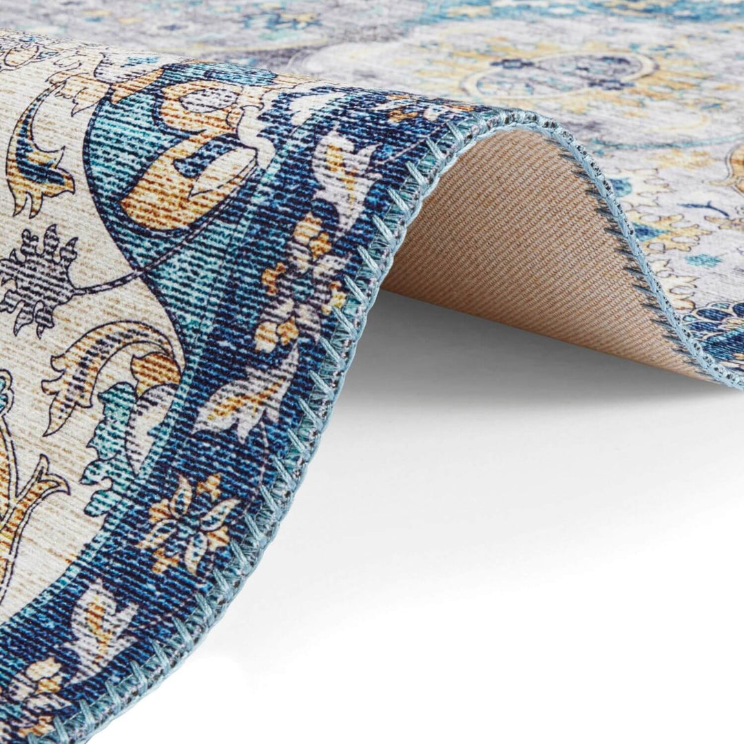 Kashmir Ghom in Oriental-Optic Blue