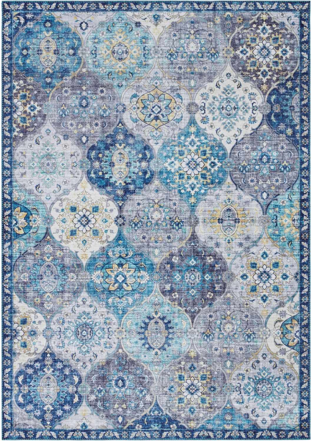 Kashmir Ghom in Oriental-Optic Blue